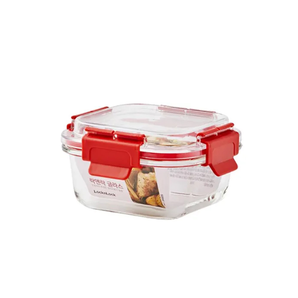 Hộp thủy tinh chịu nhiệt nắp vòm nhựa Tritan LocknLock 320ml - Màu đỏ - LLG238, , large image number 1